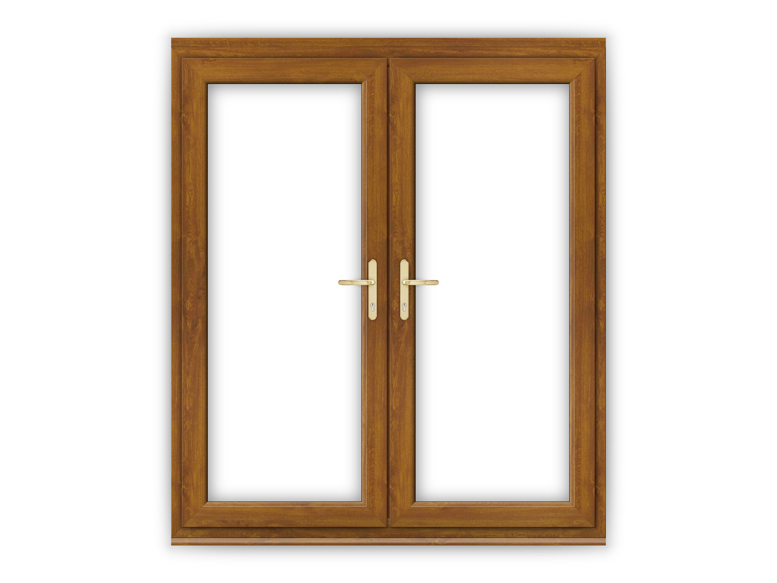 6ft Golden Oak uPVC French Doors Flying Doors